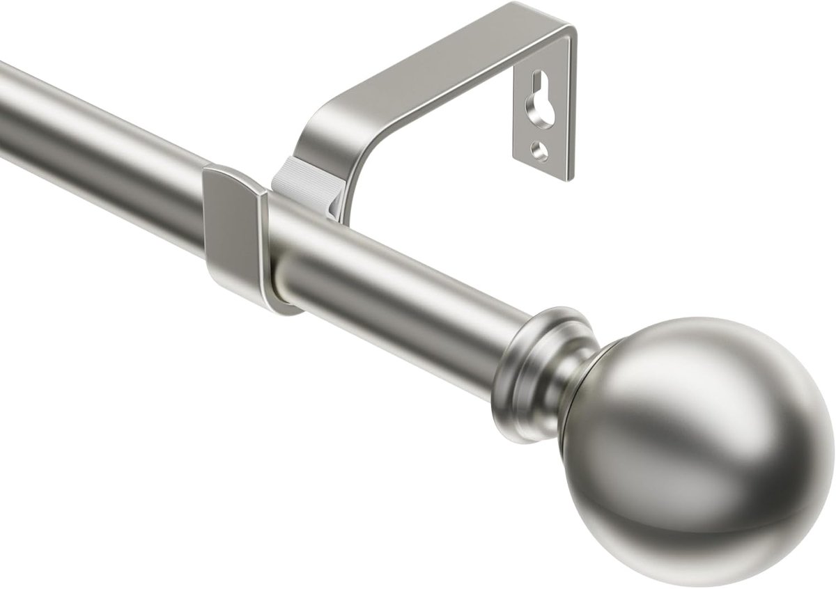 Cortinestangen 76 tot 135 cm - Verstelbare metalen gordijnstangen - Ideaal voor oogjesgordijnen - SnelShoppen
