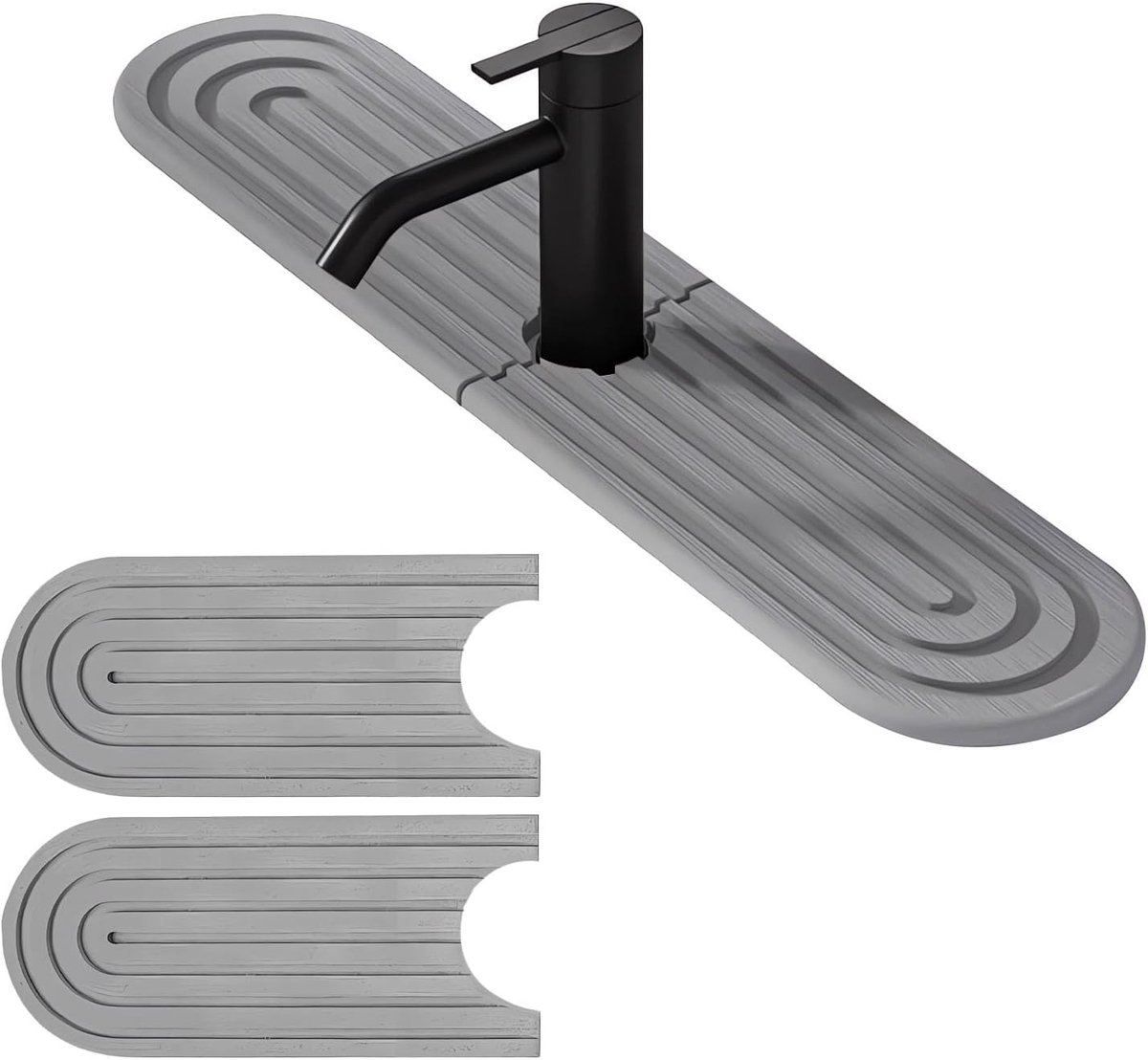 Drainer Mat voor Waterkraan - Natuurlijke Kiezels - Hoog Absorberend - Blijf Droog tijdens Keukenwerk - SnelShoppen