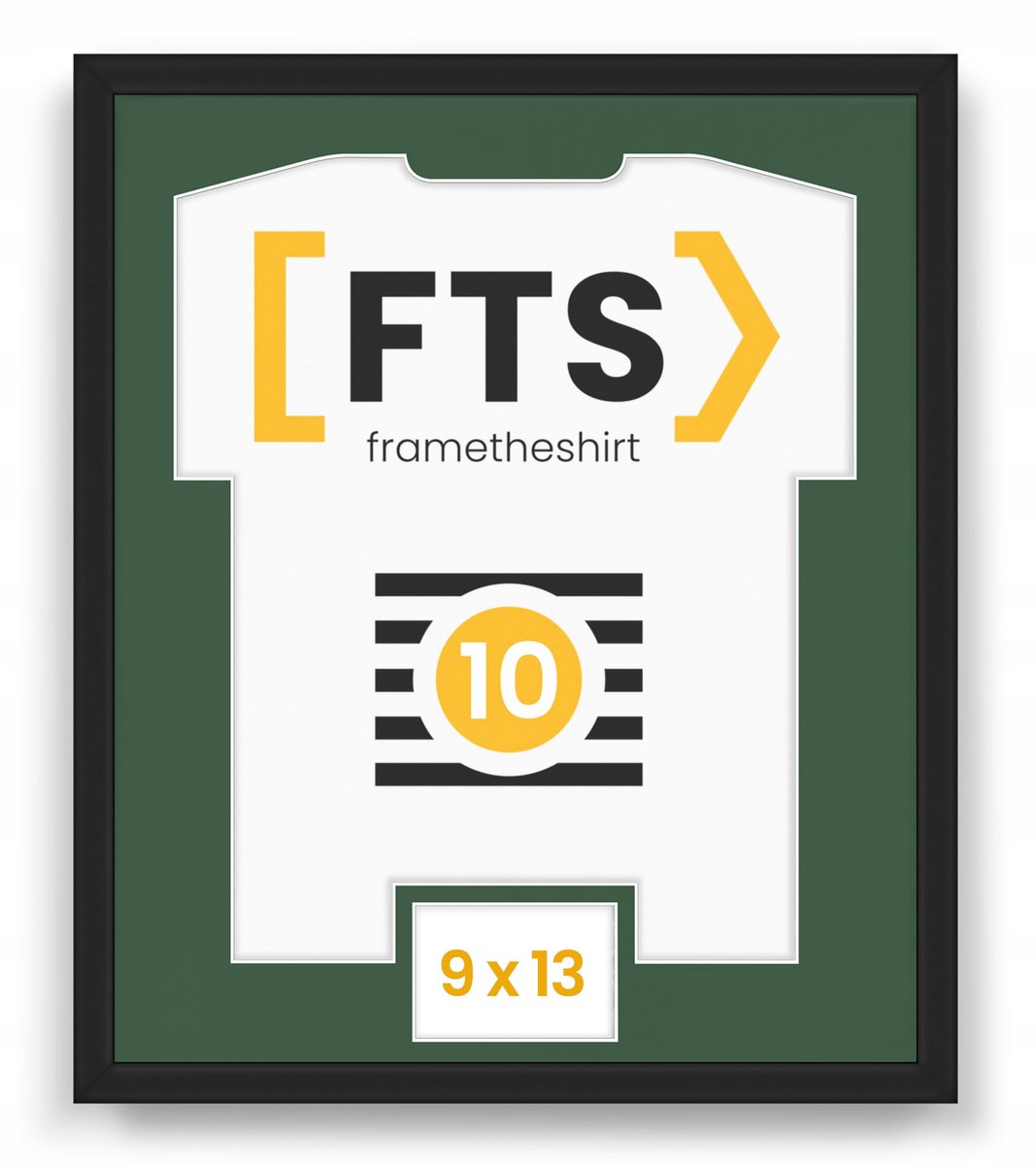 Merkloze sportshirt fotolijst zet passe-partout in 9x13 cm fotovenster