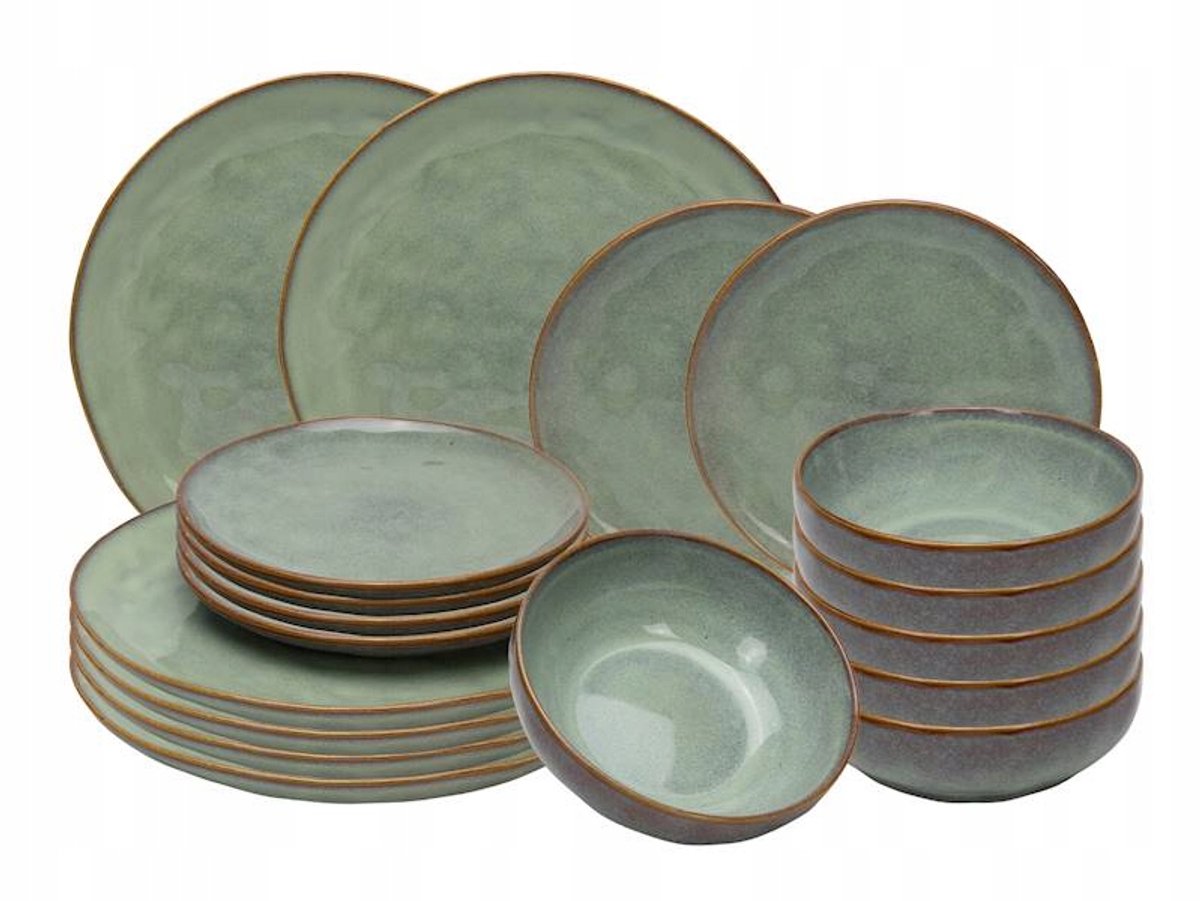 Serveert 18-delig voor 6 personen - Ocean Brown Mint