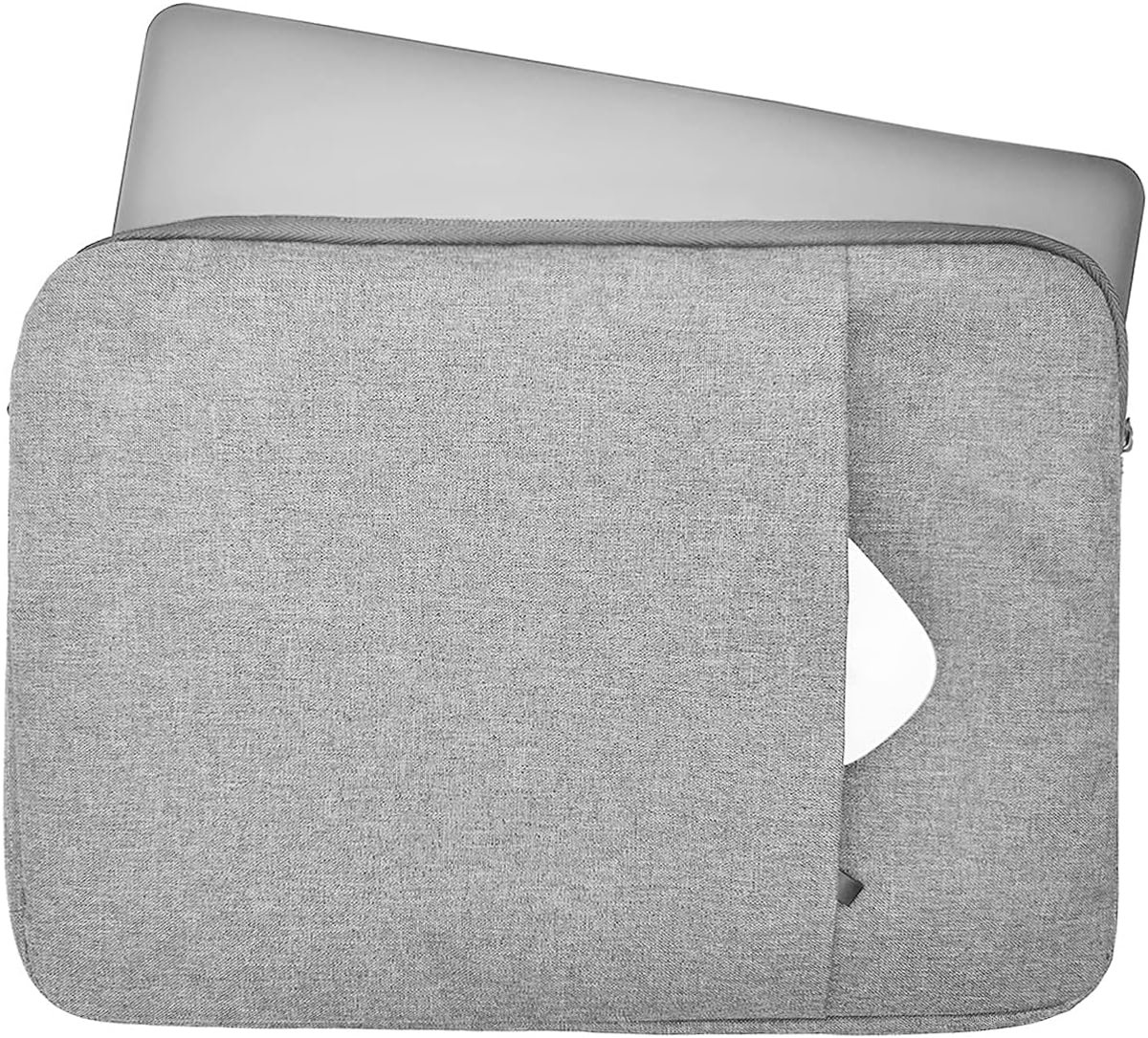 Neopreen sleeve cover 15 inch - lichtgrijs - stijlvol ontwerp - bescherming voor laptop - ShopVlot