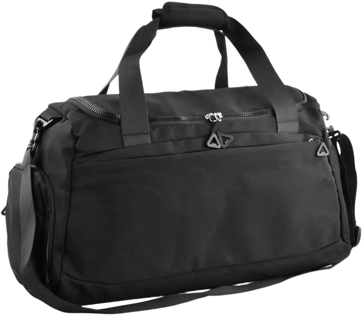 Unisex sporttas, 50 x 23 x 27 cm, met schoenenvak en nat vak, waterdicht, lichtgewicht, Geschikt voor reizen, zwemmen, fitness en de sportschool, zwart.