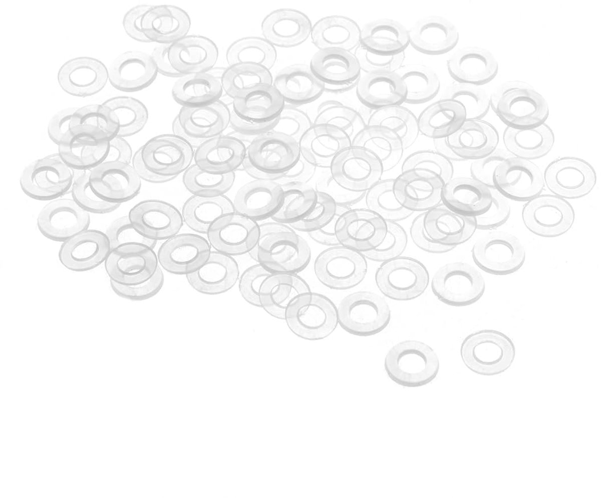 Platte sluitring nylon M4 afdichting 8,5 mm AD 4 mm ID 1 mm dikte helder voor kraan buis waterslang isolatie schroeven