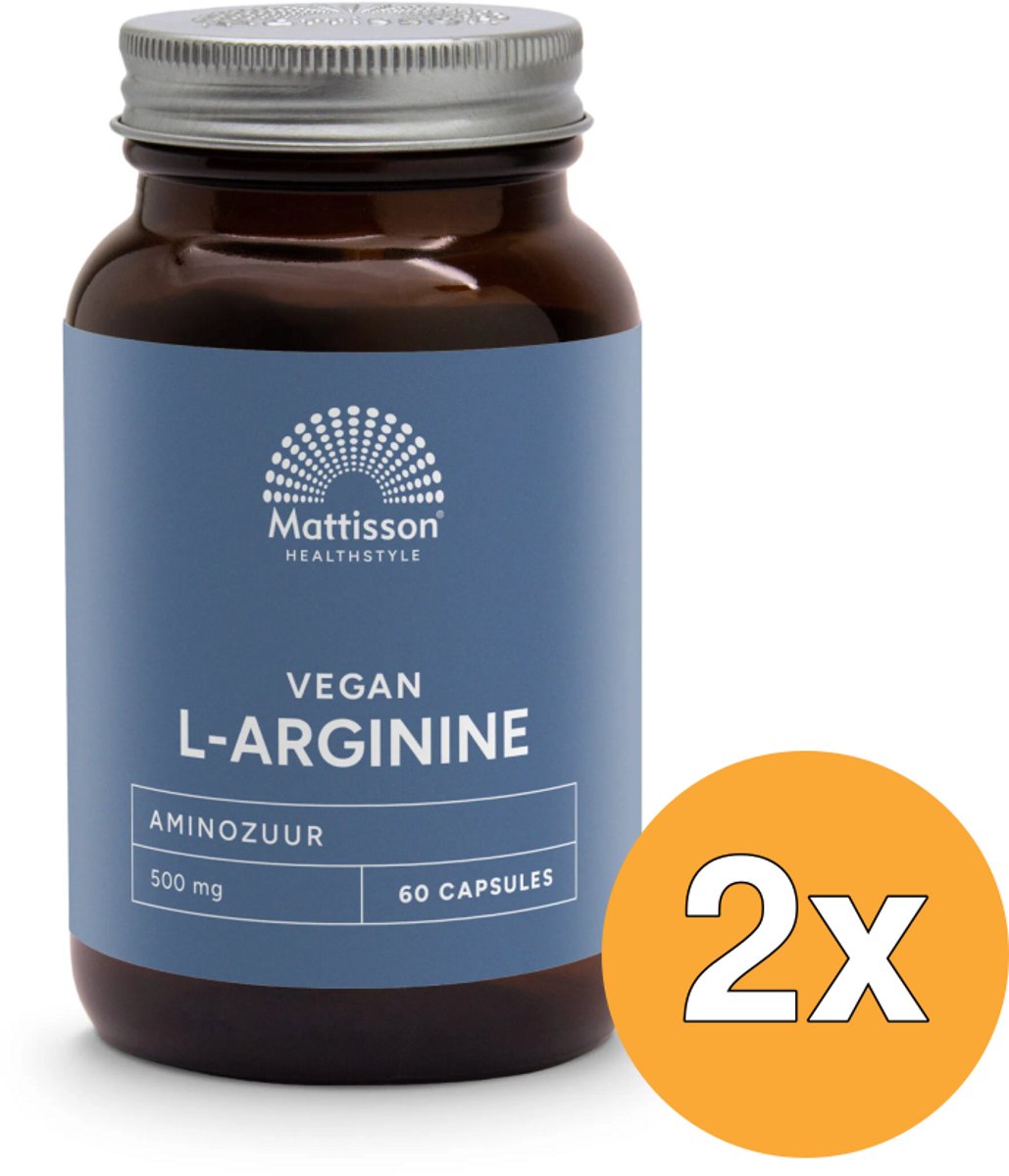 2x Mattisson L-Arginine 500Mg (60 capsules)