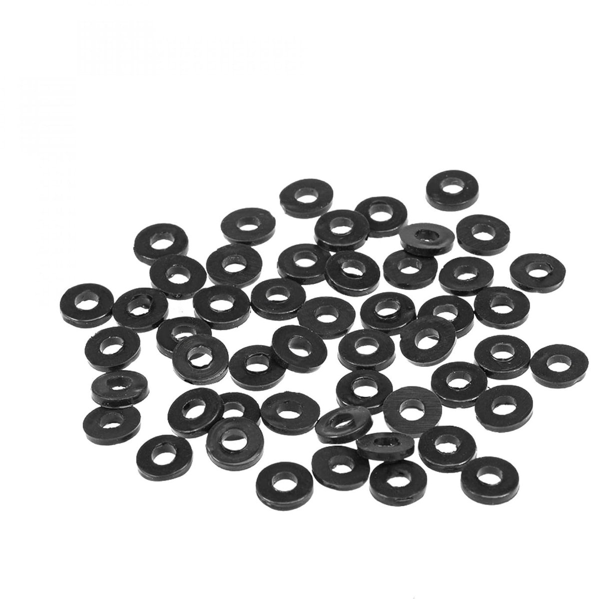 Sourcing map 50 stuks rubberen sluitringen, platte sluitringen, zwart, 7 mm AD, 3 mm ID, 12 mm dik, afstandshulzen, afdichtringen, sluitringen voor kraan, buis, waterslang