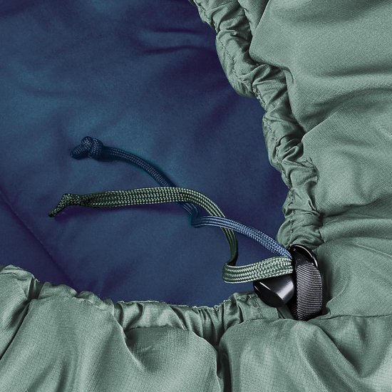 Synthetische Slaapzak - Outdoor Slaapzak - Kamperen en Hiken - Buitenmateriaal zonder naden - Tot 185 cm - Groen — afbeelding 2
