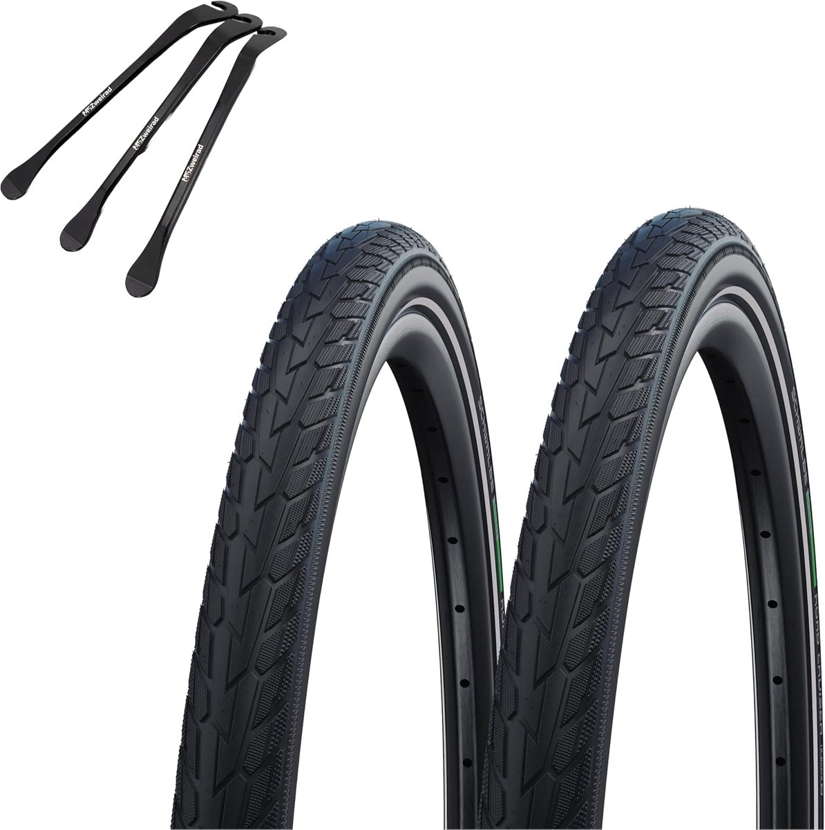 Fietsband 28 inch - Schwalbe Road Cruiser - Zwart met reflectie - Geschikt voor diverse ventielen - SnelShoppen