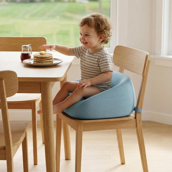 Stoelverhoging, stoelverhoging, kinderboosterstoel, stoelverhoging, stoelen, kind, wasbaar, demonteerbaar, voor eettafel, babybooster, zitkussens, kinderzitkussens, hoogte 6 tot 8 cm — afbeelding 3