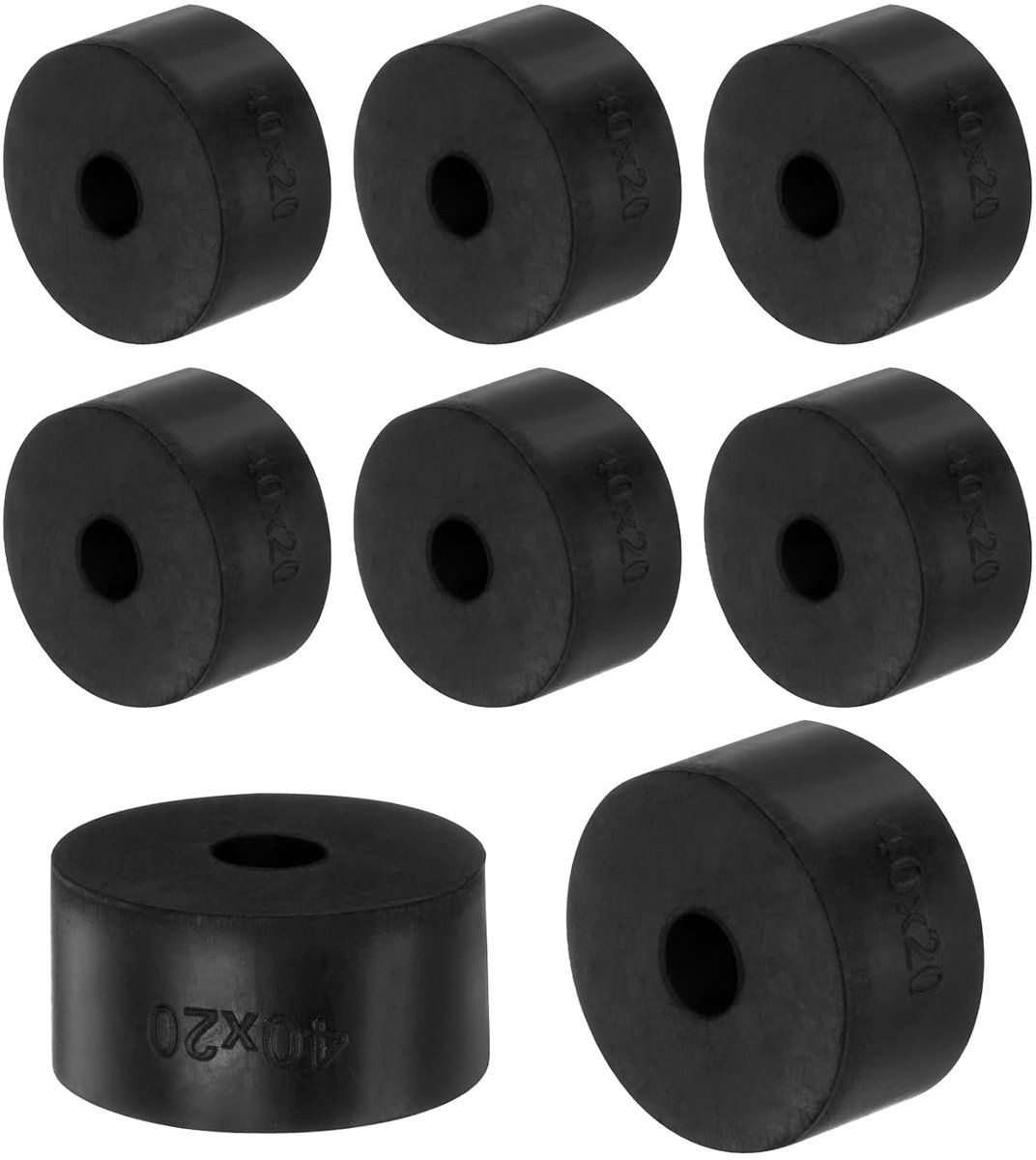 4 stuks rubberen afstandhouders 80 mm OD, 12 mm ID, 10 mm hoog, rond, anti-trilling, dikke rubberen ringen voor huis- en auto-accessoires