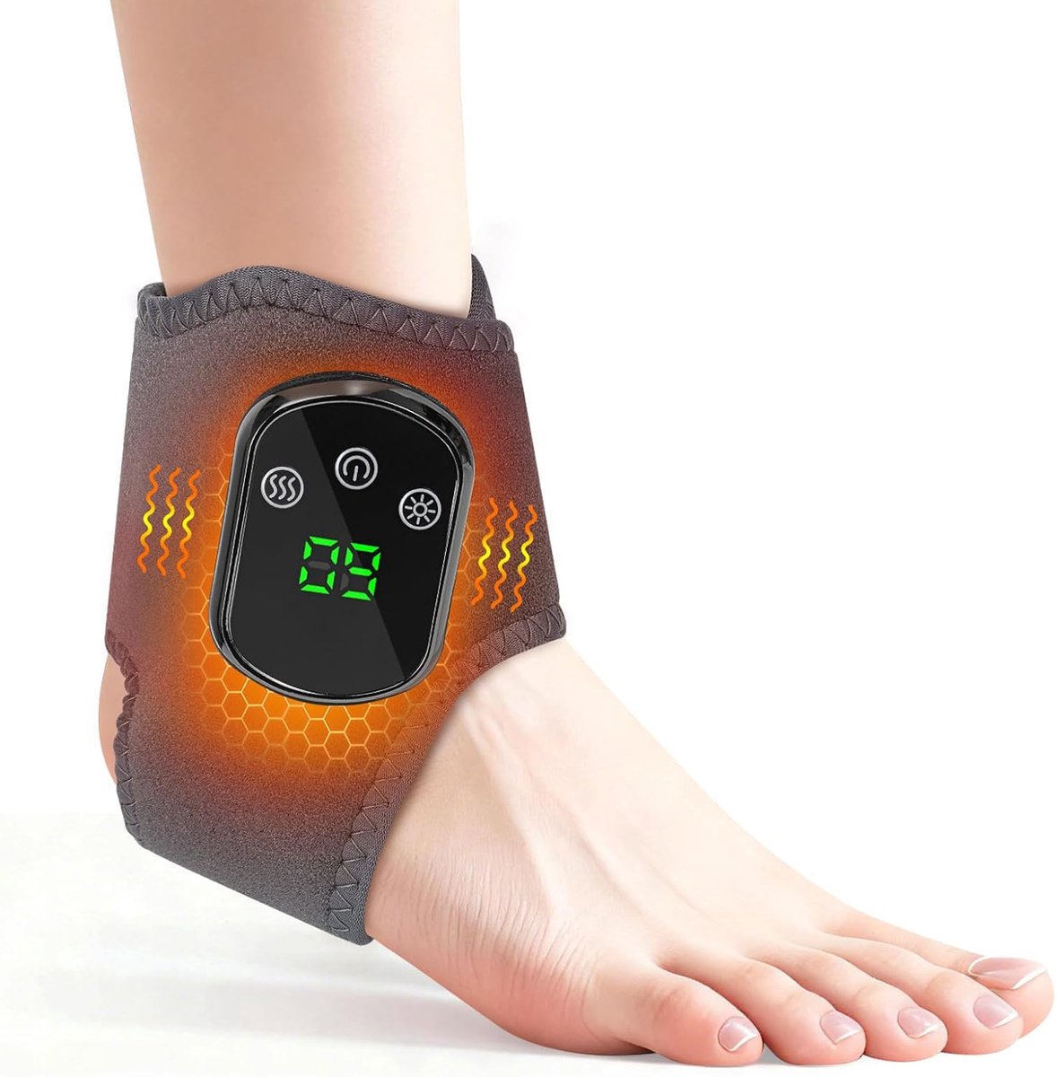 Voetmassageapparaat - Verwarmingskussen Enkel - Pijnverlichting Enkel - Draadloos Oplaadbaar - 18 x 13 x 5.5 cm - Niet gespecificeerd