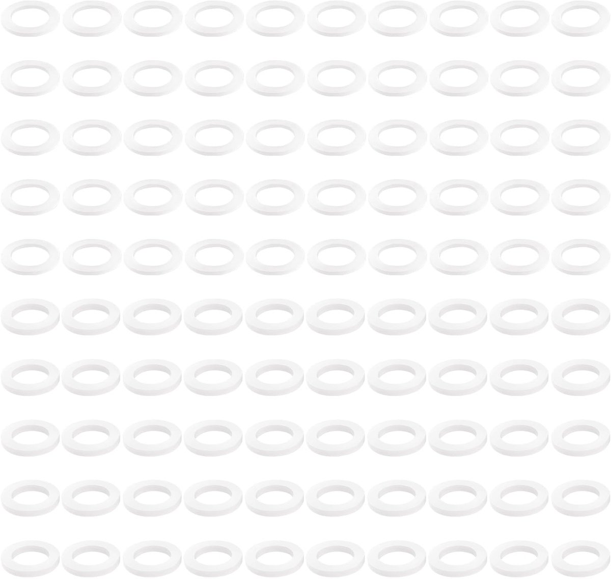 100 Stuks 10.2x15x1/2 mm Deurscharnier Montageringen, Kunststof Ringen voor Deurscharnieren, Kamerdeurringen, Deurscharnierring, voor Kamer Deur Scharnieren, Wit Nylon