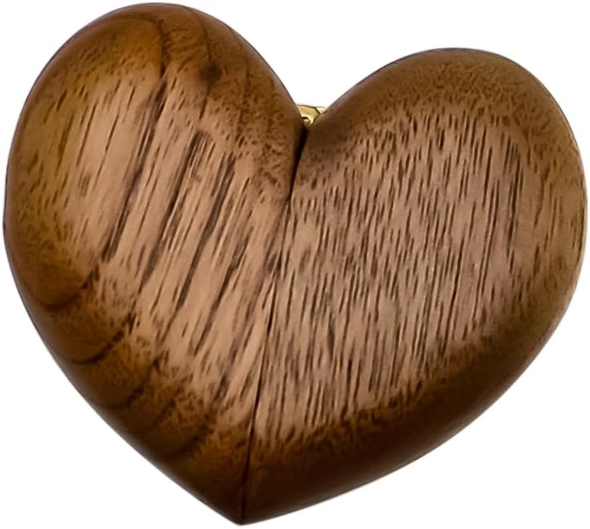 Ring Box Hart Ring Box Walnoot Houten Ring Kussen voor Bruiloft Verlovingsvoorstel Verjaardag Ringen Opslag
