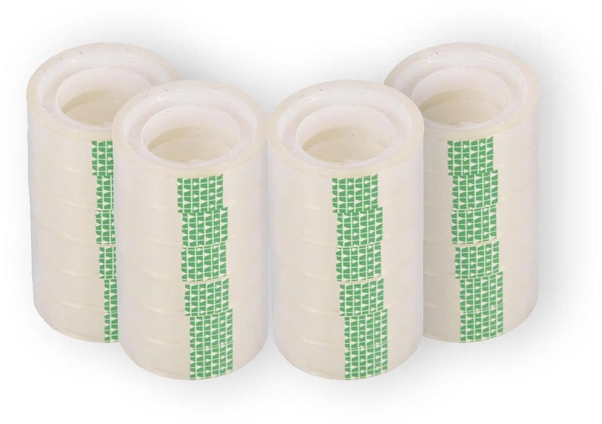 Transparante Plakband Rollen 24 Stuks - 12mm x 10m - Extra Sterk - Perfect voor Cadeauverpakking - SnelShoppen