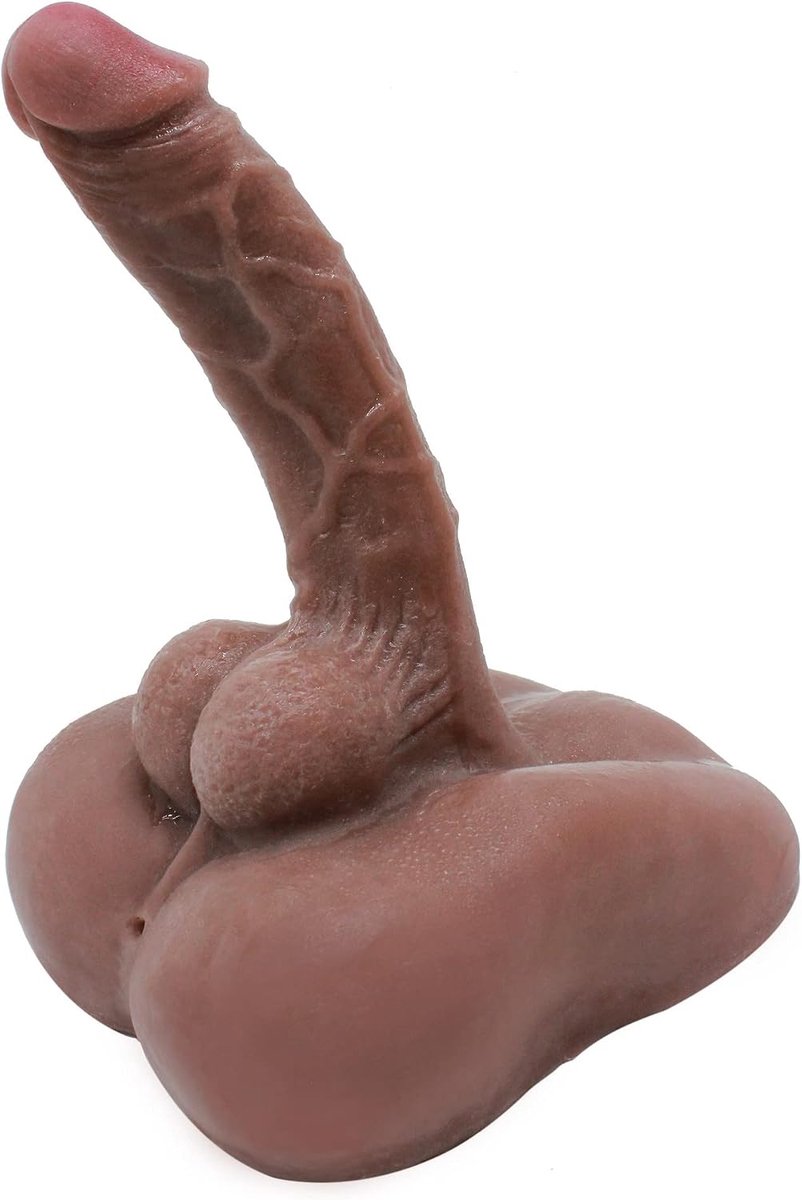 Masturbator met flexibel dildo en anus - 18 cm - discreet verpakt - ideaal voor solo of samen - SnelShoppen