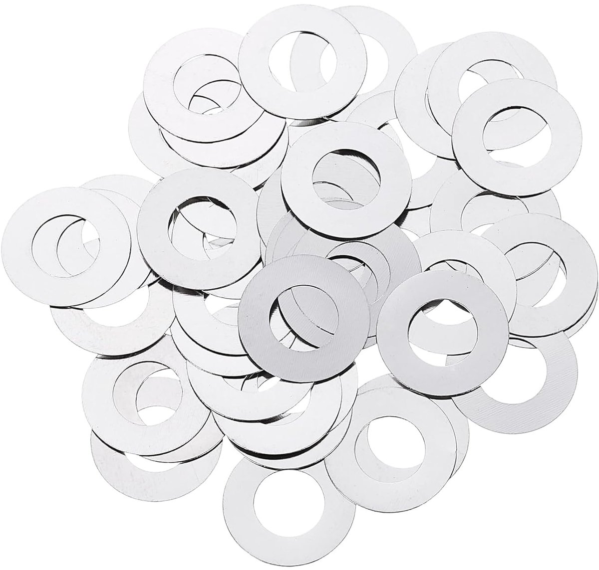 Platte sluitringen van roestvrij staal 304, 50 stuks, 6 x 12 x 0,1 mm, platte afstandhouders voor boutenschroeven, elektronische reparaties, auto-industrie