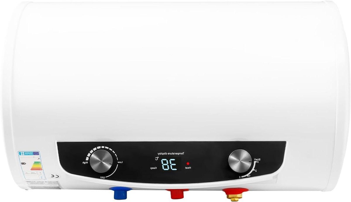 Elektrische boiler - Wandboiler warm water - Direct warm water - Digitaal led-display - 50 liter - Wit
