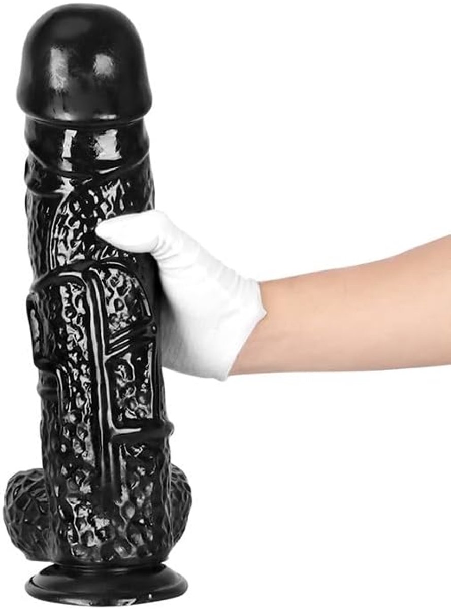 Dildo XL - zwart - extra groot - voor intense sensaties - SnelShoppen