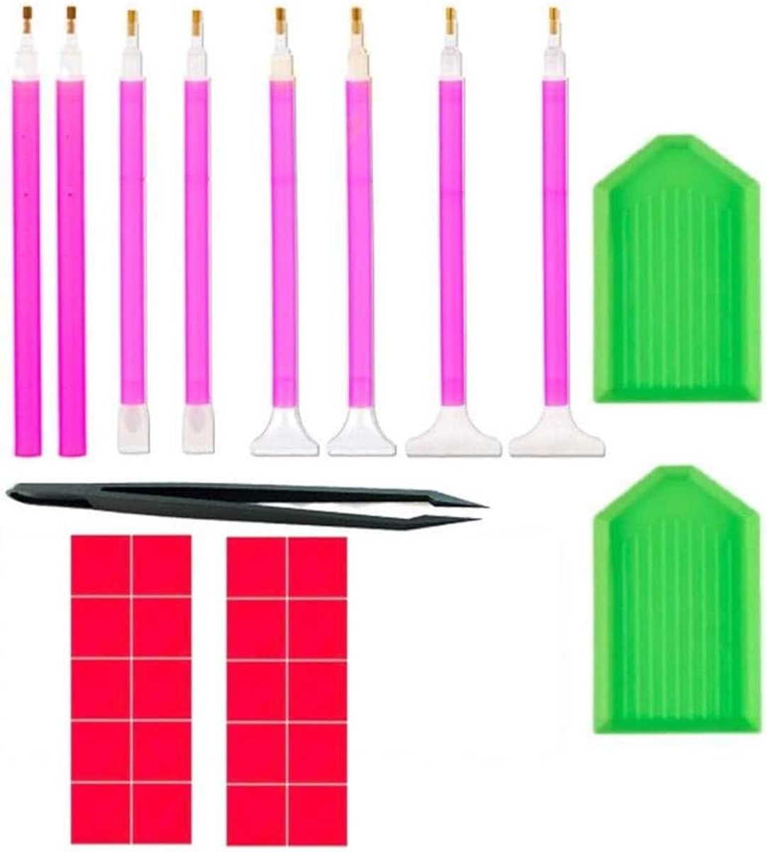 Painting Complete set, gereedschap voor diamantschilderij, doe-het-zelf diamantschilderij, nail art en ambachtelijke accessoires, 31 stuks