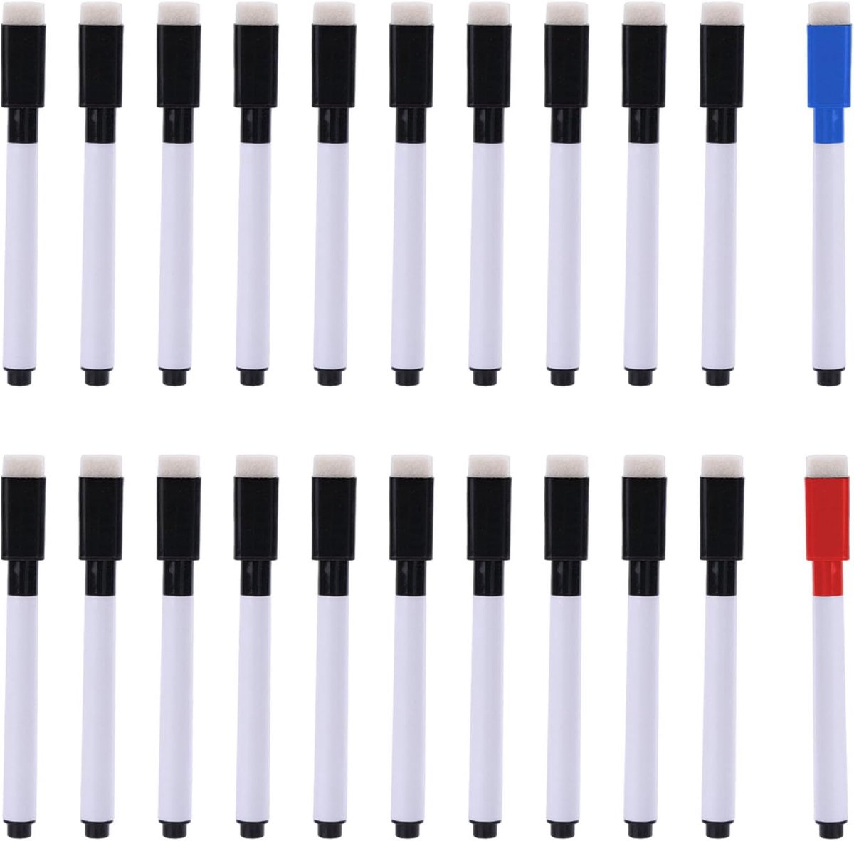 22 stuks whiteboard-markers, uitwisbare markers met magnetische afzuiging met Dry Erase, fijne punt, sneldrogende markers voor school, kantoor.