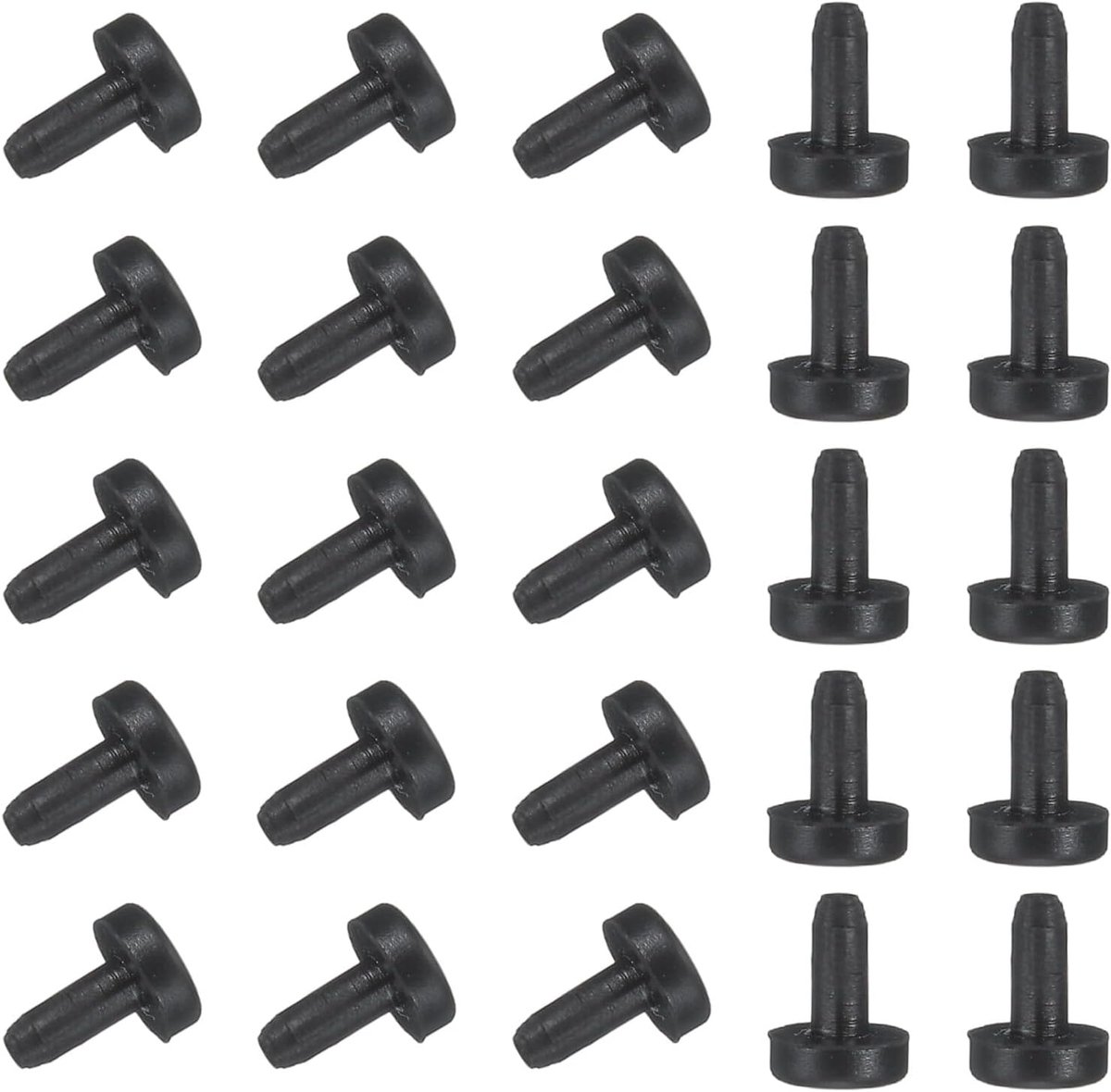 25 Stuks Rubberen Stoppen voor Gaten 3 mm, Siliconen Stoppen, Solide Waterdichte Gatdoppen Herbruikbare voor Flessen, Pijpen, Zwart