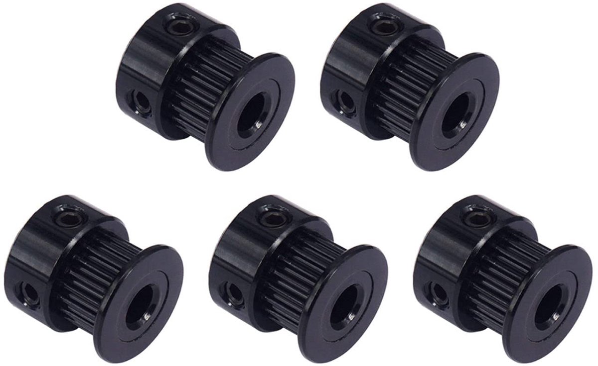 5-Stück iMetrx GT2 Pulley Zahnriemenscheibe Breite 6mm Teeth 20 (Innere Bohrung 5mm) für 3D Drucker Zahnriemenscheibe