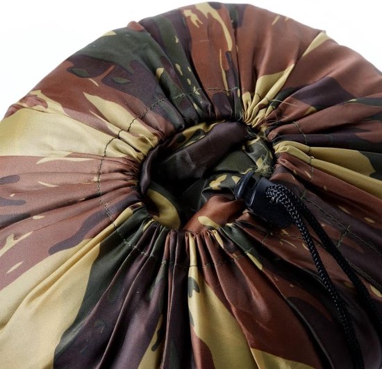 Slaapzak volwassenen - Kampeerzak - Buitenavonturen - Waterbestendige hoes - 220 x 83 cm - Camouflage — afbeelding 3