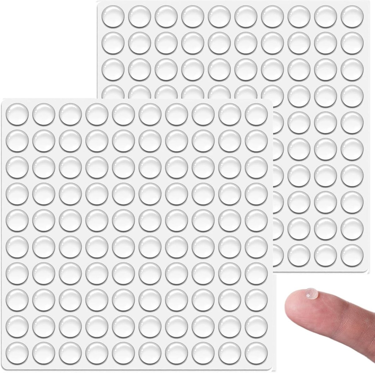 200 stuks siliconen bumperpads, transparante siliconen stickers voor rubberen doppen, zelfklevende bumpers voor deuren, meubels, laptops, laden, kasten (B)