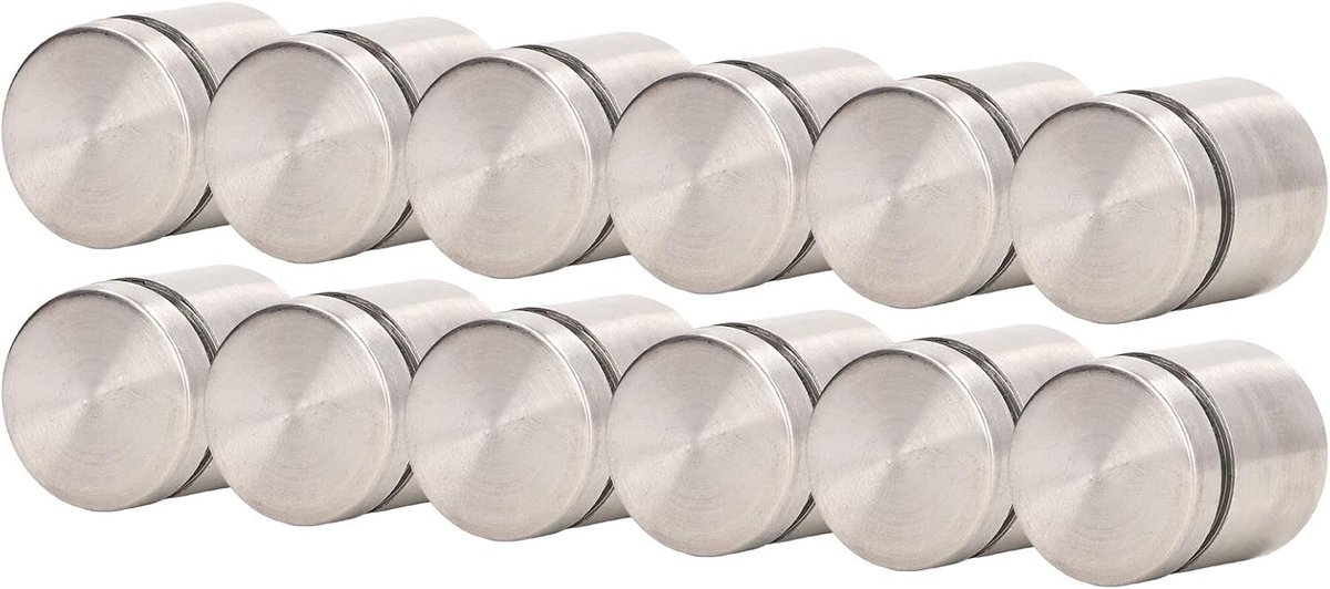 Afstandschroeven voor Acryl 25x25 Mm Roestvrijstalen Wandteken Advertentiemounts Nagels 12 -st Roestvrij Stalen Stalen Afstandschroeven voor Het Hangen van Fotolijst