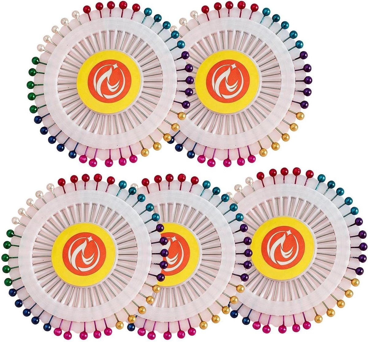 Rechte Spelden - Knutsel Spelden - Naaien en Knutselen - Gekleurde Parelkoppen - 200 stuks - Multicolor