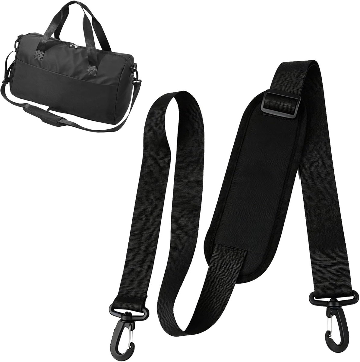 1 stuk Universele schoudergorde 38 mm, Tassen dragergorde, Verstelbare vervangende riemen met schouderpolster, instelbaar van 90 tot 160 cm, voor laptoptas Reittas Sporttas en Omhangtas