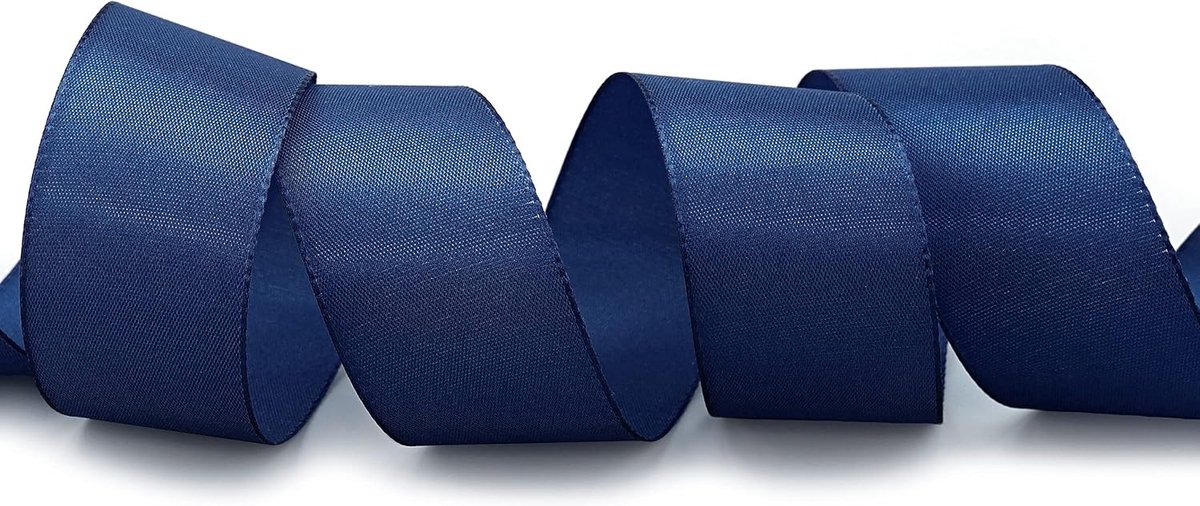50 m x 40 mm TAFTBAND donkerblauw blauw decoratielint cadeaulint stoffen lint tafeldecoratie bruiloft Pasen lint Visco TAFT kaartenontwerp knutselen