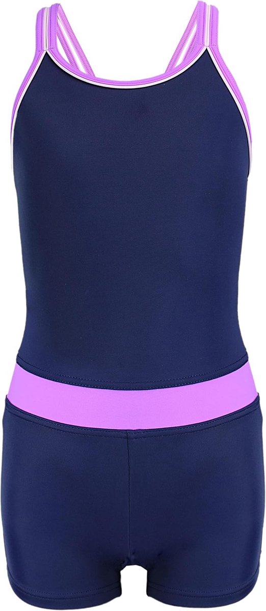 Meisjes Sportbadpak Shortybadpak met Racerback