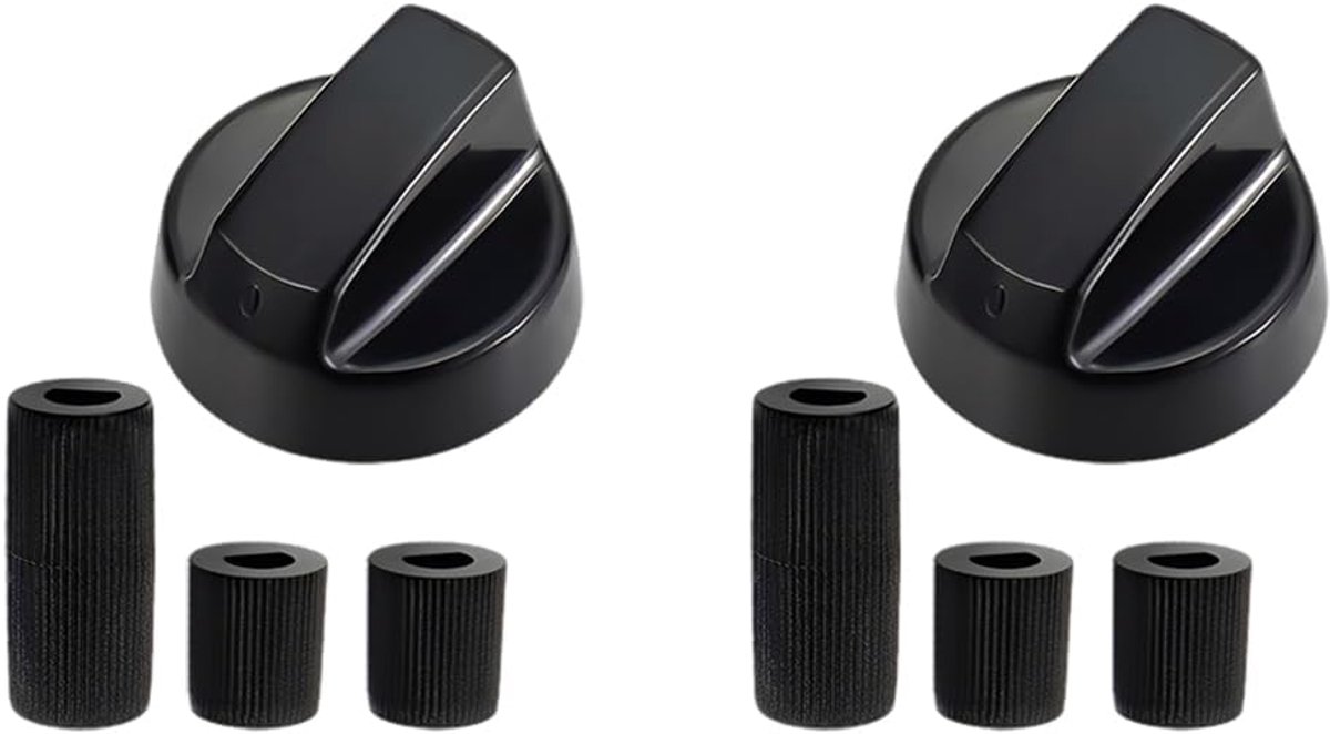 Knoppen voor gasfornuis, met adapters van 6 mm, 7 mm en 8 mm, voor bijna alle fornuizen, fornuizen, gasfornuizen (wit)