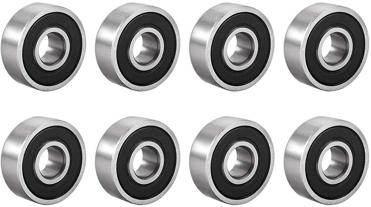 Lagers met diepe groef 606RS twee verzegeld, 6 mm x 17 mm x 6 mm, koolstofstaal