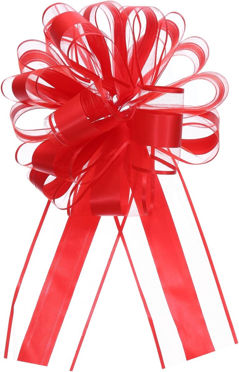 Strikken, cadeaustrikken, 20 cm, voor bruiloften, mandjes voor auto, kerstcadeau, rood