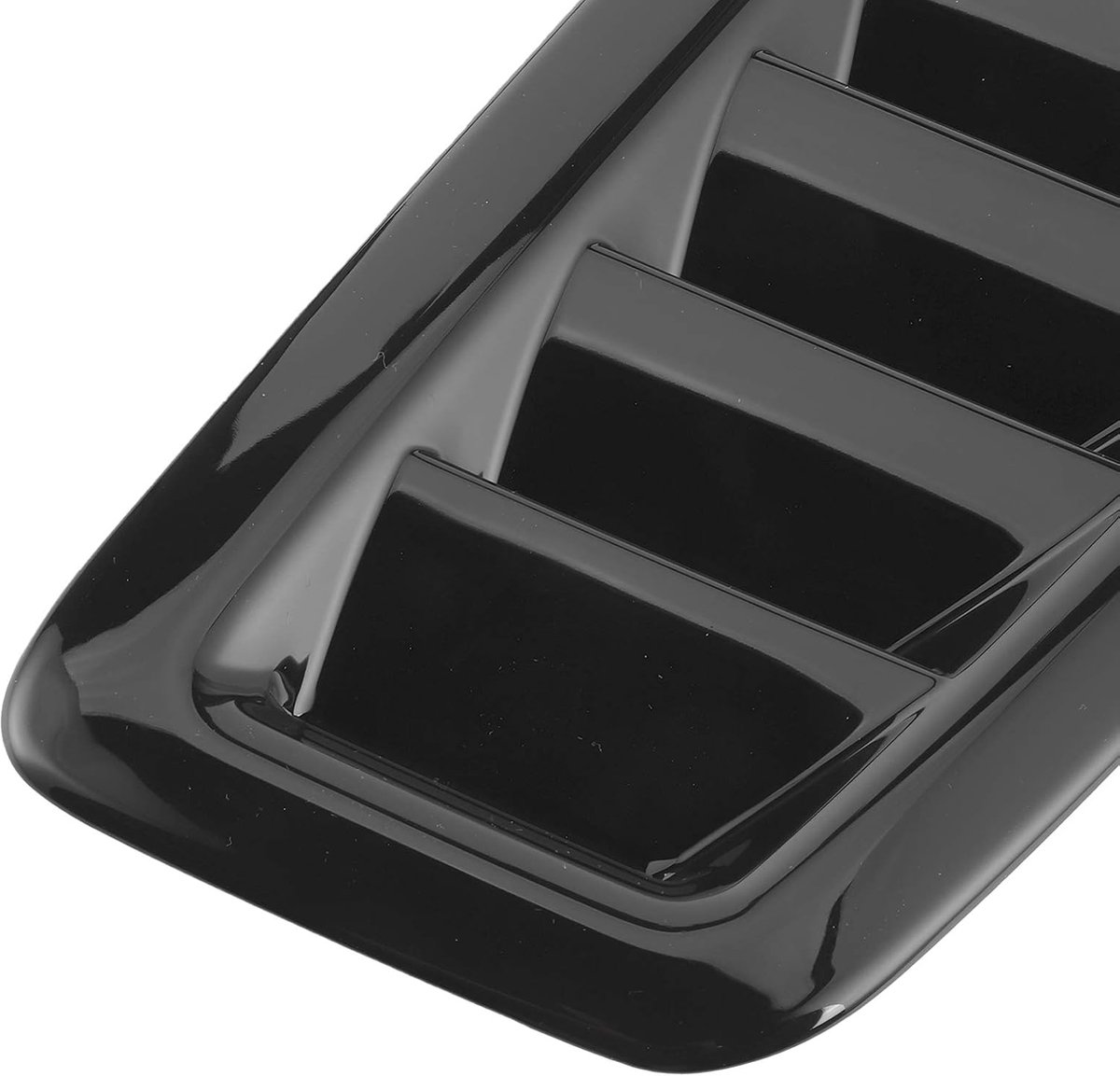 2 Stks Auto Decoratieve Luchtstroom Intake Scoops, Auto Styling Luchtstroom Intake Scoop Turbo Bonnet Vent Hood Cover Trim (Glanzend zwart)