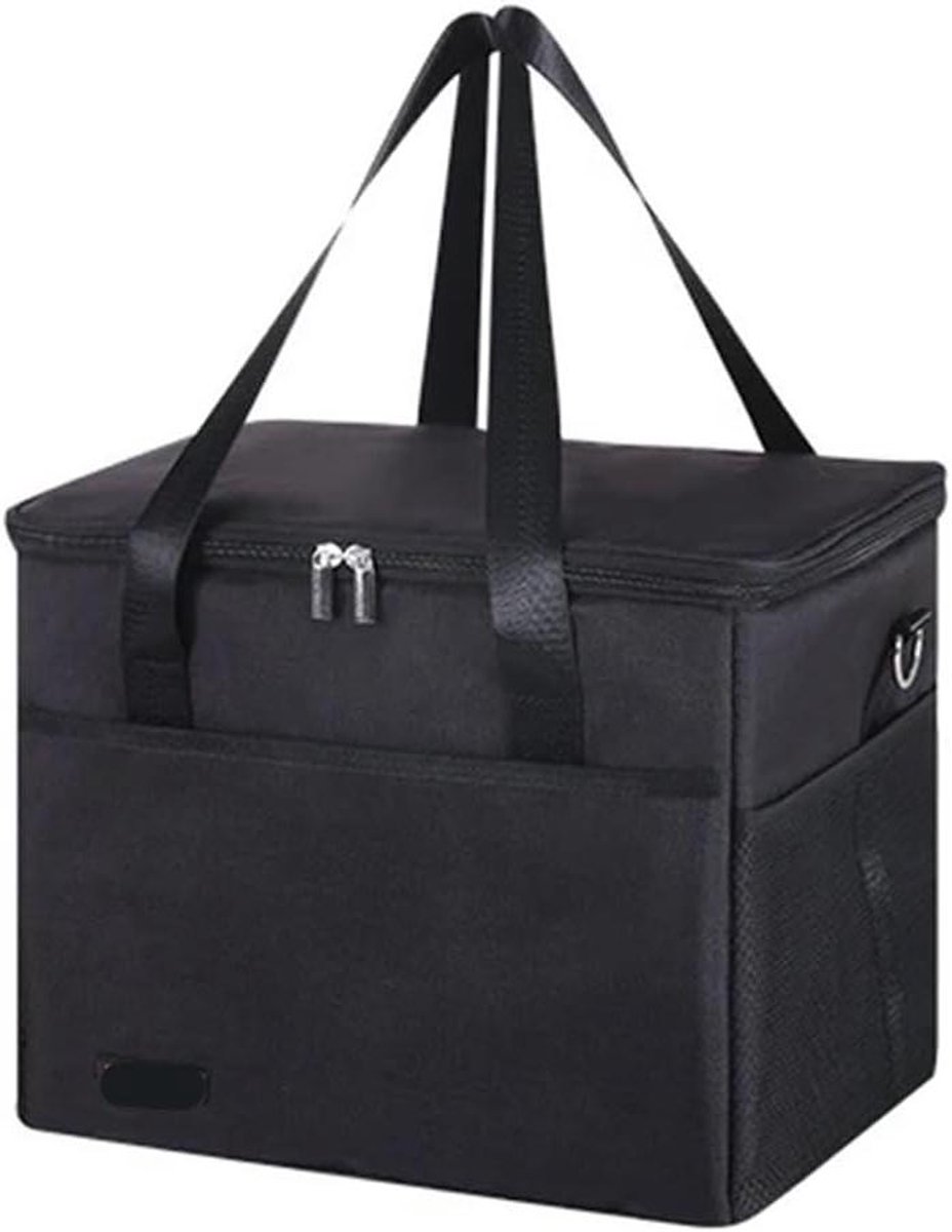 Koeltas - Isolatiezak - Verse producten bewaren - Dikker nylon materiaal - 25L capaciteit - Zwart
