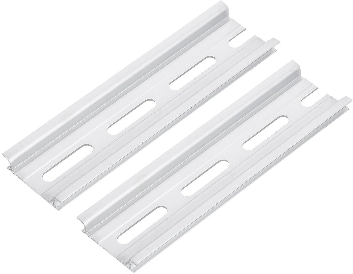 Montagerail van aluminium DIN rail 5 inch x 1,4 inch x 0,3 inch voor de installatie van apparaten Pack van 2 stuks
