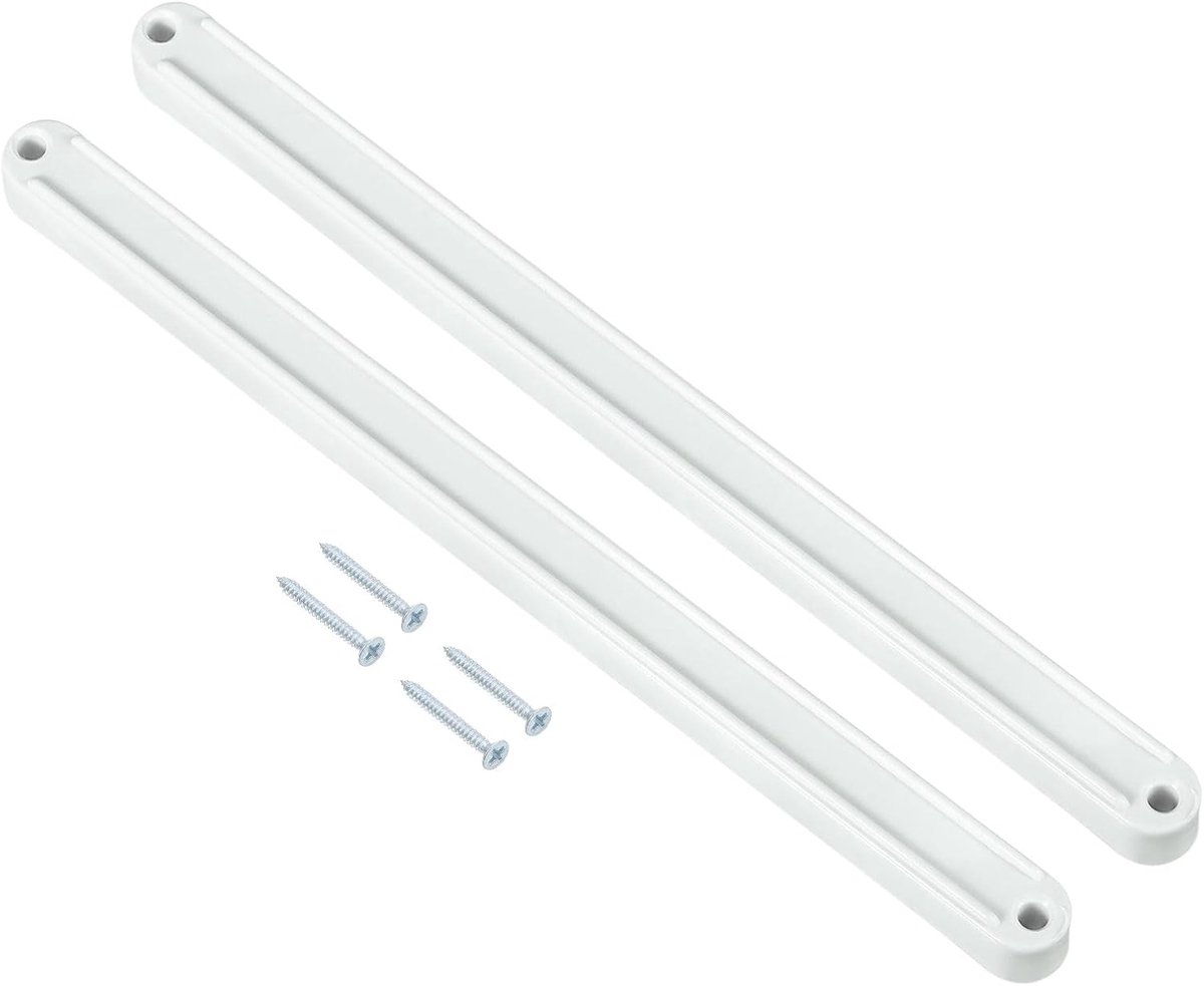 Laderails, set van 4 235 mm - kunststof rails met schroeven, zijdelings gemonteerde geribbelde geleiderail voor lade, kast, nachtkastje, kledingkast (wit)