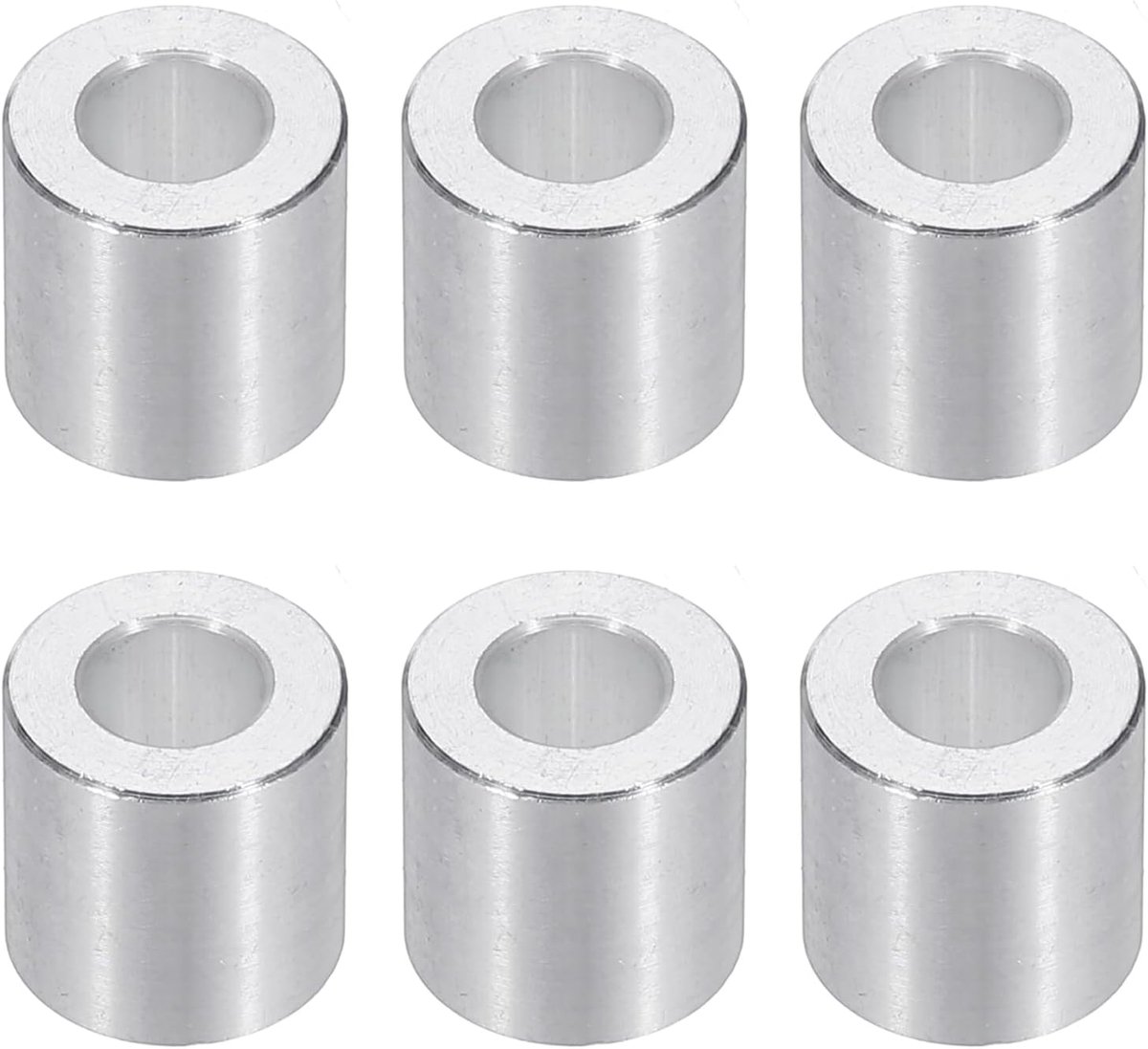 M6 aluminium afstandhouders, 6 stuks 1/4 inch x 1/2 inch metalen afstandhouders voor 1/4 of M6 schroefbouten, 6,2 mm ID x 12 mm OD x 14 mm L ronde afstandhouder schroef afstandhouder