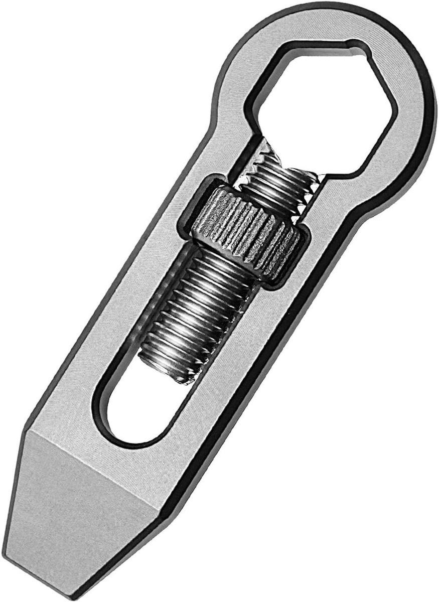Breekijzer van titaniumlegering, moersleutel, kleine Prybar-sleutelhanger, multitool Pry Bar, draagbaar zak-breekijzer, zakgereedschap voor camping