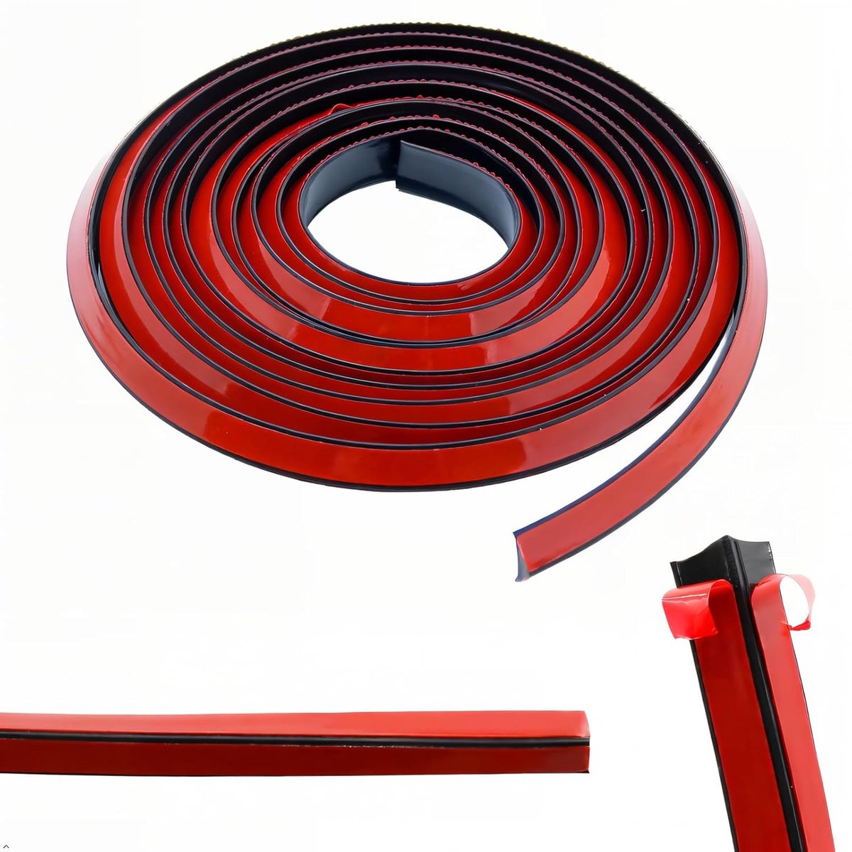 5 meter zwarte sierlijsten, zelfklevend, 15 mm x 15 mm, flexibele siliconen hoeklijst, eindstrip voor badkamer, keuken, woonkamer, muur