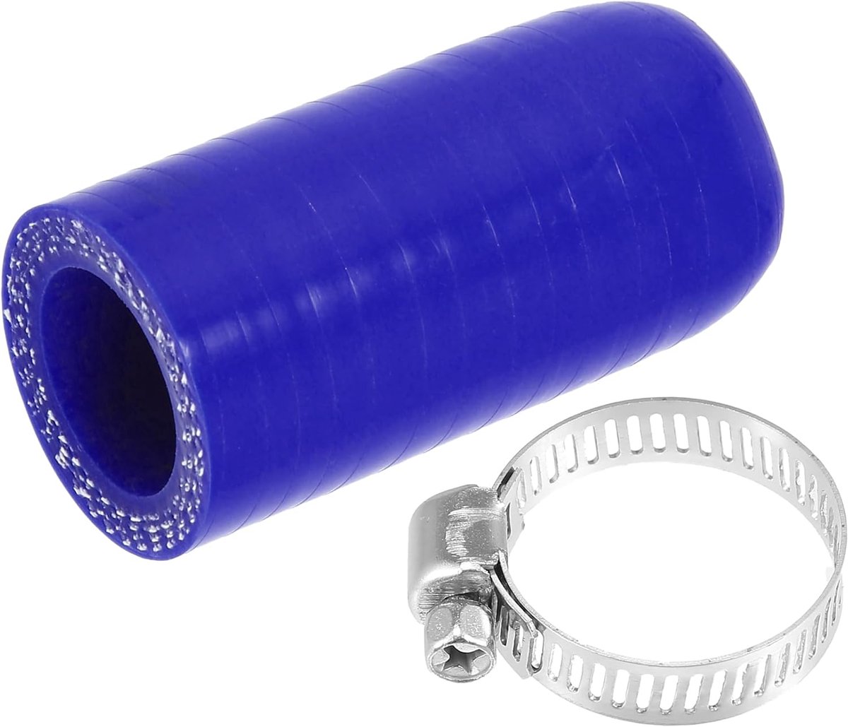 1 set 20 mm ID siliconen vloeibaar koelmiddeldop met klem voor vloeistof, koelmiddel, hitte, blauw