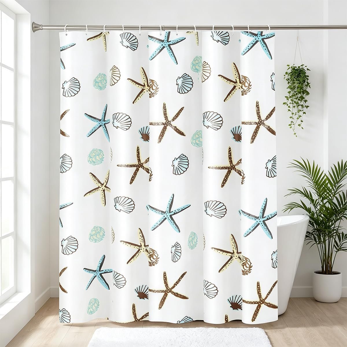 Douchegordijn 180 x 200 cm - PEVA stof - anti-mould - houdt badkamer fris - ShopVlot