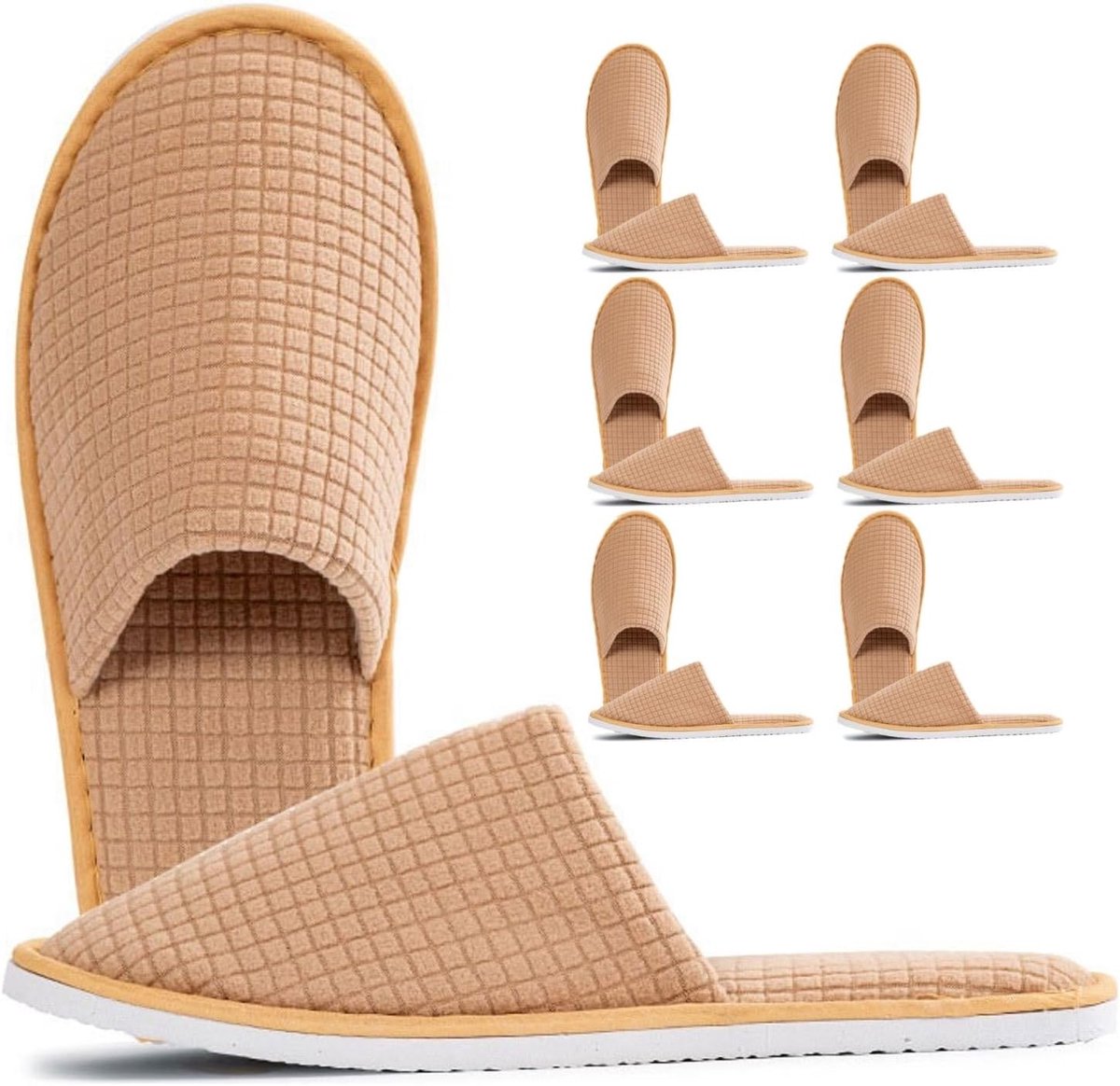 Gastslippers Unisex - Zacht Koraalfleece - Antislip - Ideaal voor Hotel en Spa - ShopVlot