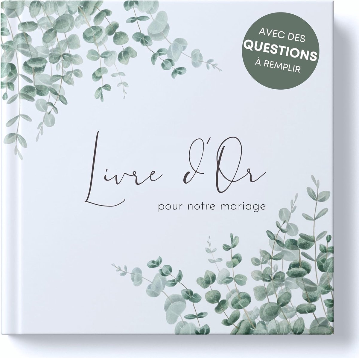 Gastenboek bruiloft met vragen - Hoogwaardige gastenboek voor onvergetelijke herinneringen - In het Frans - ShopVlot