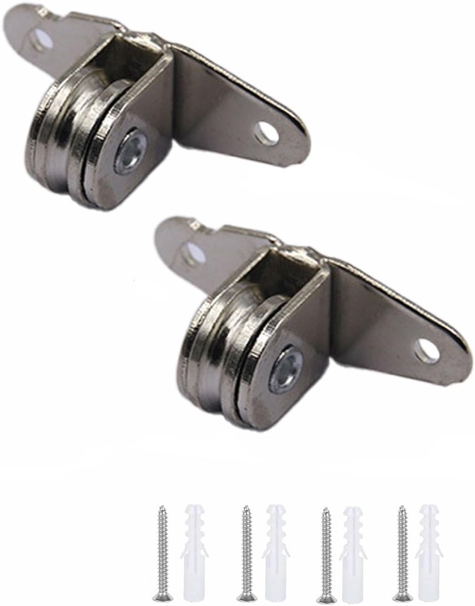 Dubbele Lager Katrol - Touw Katrol - Rope Handling - Roestvrij Metaal - 6 x 2.3 x 3.2 cm - Zilver