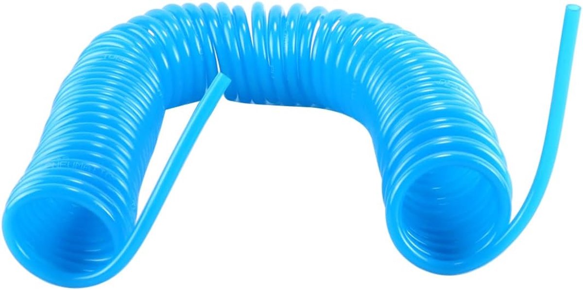 Gecomprimeerde lucht spiralenslang 9 m - blauwe luchtdrukslang - hoge druk bestendig - ideaal voor de werkplaats - ShopVlot