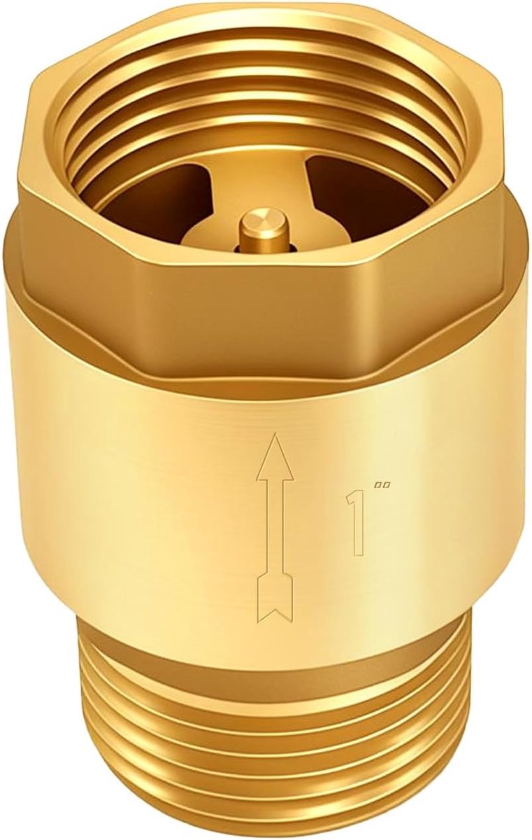 Terugslagklep 1 inch - Messing - Eenrichtingsklep - Bescherming voor leidingen - ShopVlot