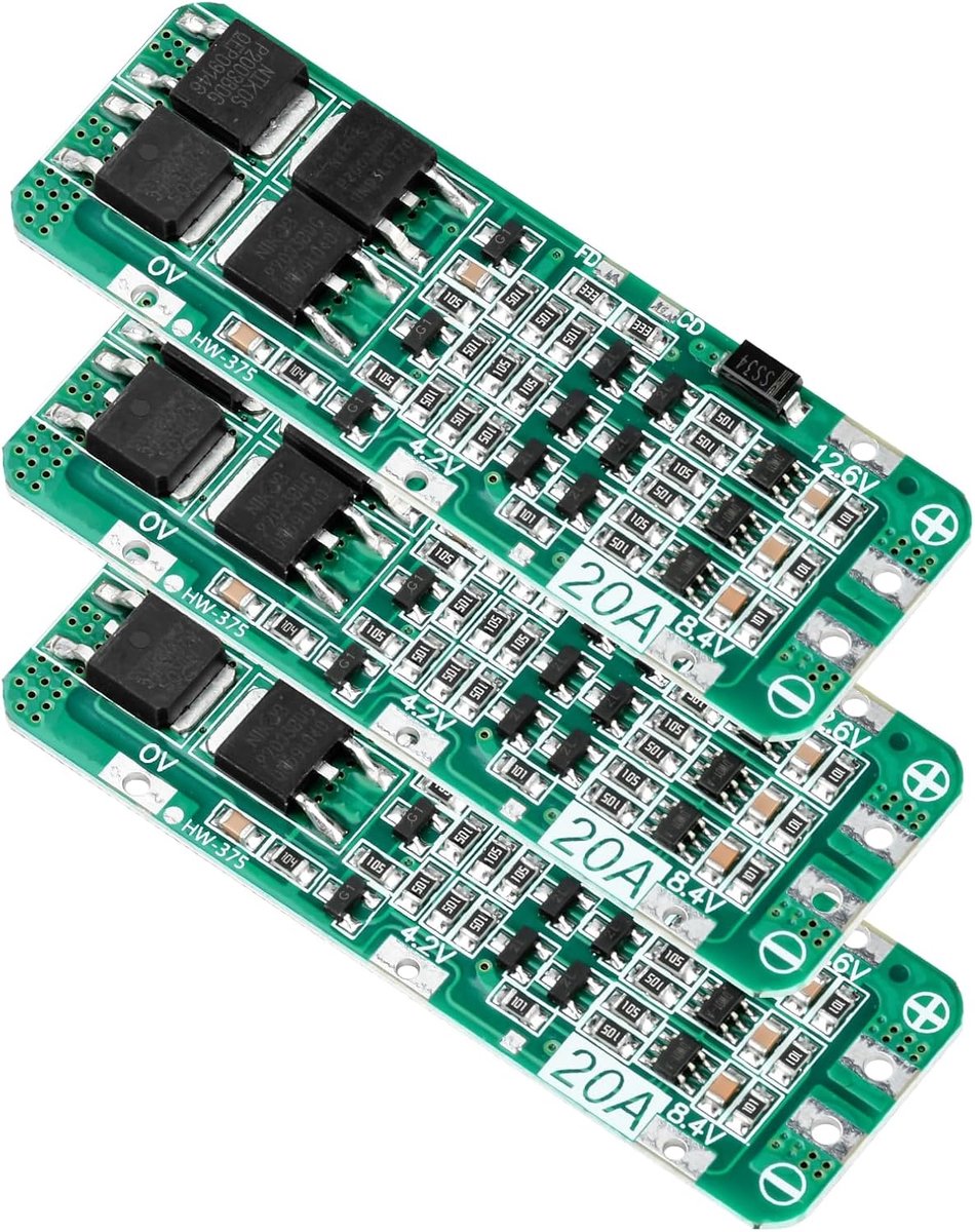 Li-ion batterij oplader 3S 20A - 12.6V BMS beschermingsbord - kortsluit- en overbelastingbescherming - ShopVlot